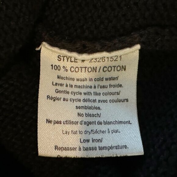 90s Club Monaco Black Cotton Sweater – M - Picture 6 of 6